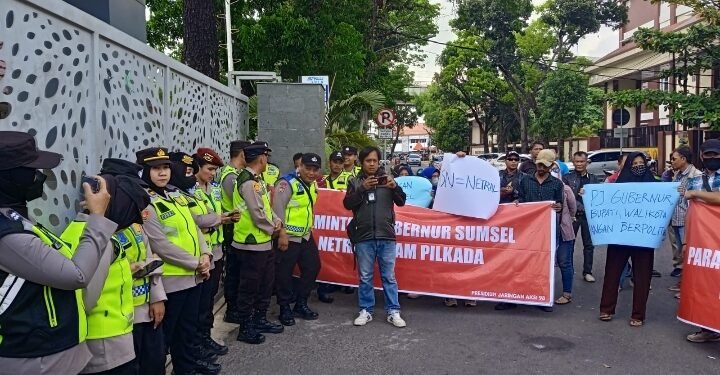 Jaringan Aksi 98 Gelar Demo, Tuntut PJ Gubernur Sumsel, Bupati dan Walikota Netral di Pilkada 2024