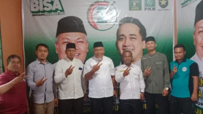 Paslon Iskandar-Adli Kunjungi Posko Kemenangan di Gebang.