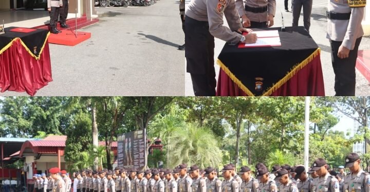Polresta Barelang Gelar Apel Serah Terima Siswa Latja Diktukba Polri Gelombang II T.A 2024 SPN Polda Kepri