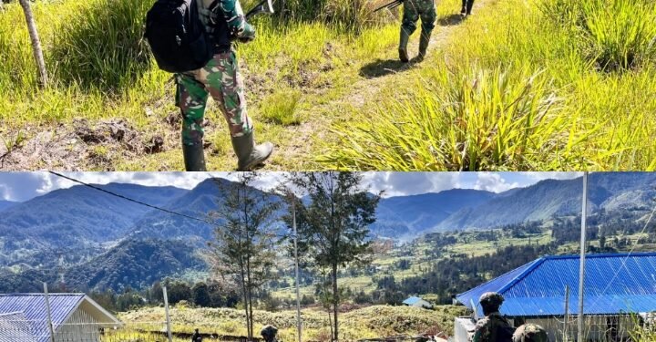 Satgas Mobile Yonif 323 Buaya Putih Kostrad Lumpuhkan 2 OPM di Distrik Sinak
