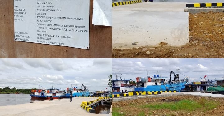 Diduga Kuat Rehabilitasi Dermaga Sungai di KM 9.2 Sungai Raya Berbau Korupsi: Sudah Ada Keretakan Setelah Baru Selesai Dibangun
