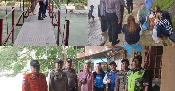 Pos Pengamanan Natal dan Tahun baru polres Langkat di Daerah Wisata Bukit Lawang.