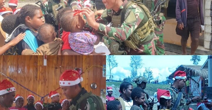 Prajurit Buaya Putih Rayakan Natal Bersama Saling Berbagi