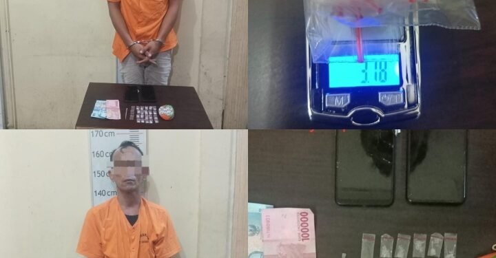 Polres Langkat Tangkap Dua Laki Laki Diduga Pengedar Narkotika jenis Sabu