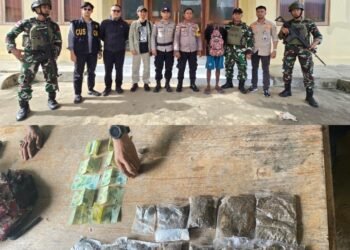 Tim Gabungan TNI-POLRI dan Instasi CIQS PLBN Skouw, Berhasil Menggagalkan Transaksi 313 Gram Ganja di Perbatasan RI-PNG