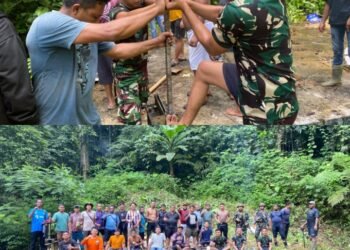 Peduli Lingkungan, Satgas Yonif 131/BRS Perkuat Sinergi dengan Masyarakat Melalui Karya Bakti Bersihkan Saluran Air