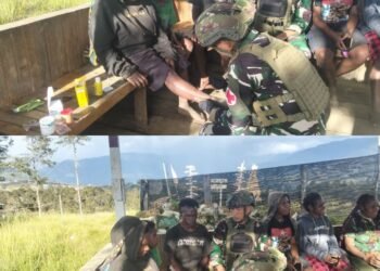 Satgas Yonif 700 Beri Layanan  Kesehatan Gratis ke Warga Distrik Ilaga Puncak Papua