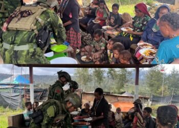 Pos TNI ajak Warga Ibadah Minggu dan Makan bersama. 