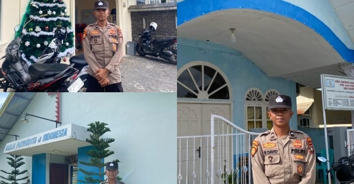 Bripda Bintang dan Bripda David Awali Minggu Pagi dengan Tugas Mulia di Rumah Ibadah