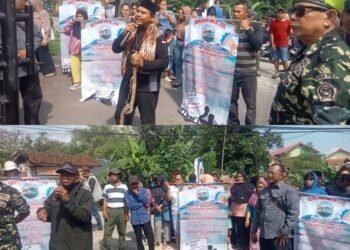 Ratusan Warga Desa Sukaluyu Dan Jami Geruduk Kantor Kecamatan