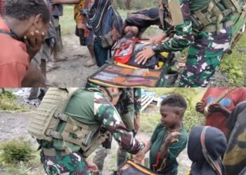 Langkah Kecil di Dambed, Makna Besar dari Satgas TNI Yang Mengobati
