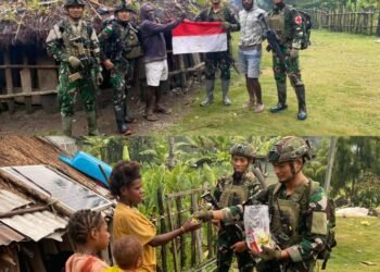 Merah Putih Berkibar di Pelosok: Senyum Anak Negeri Sambut TNI di Beoga