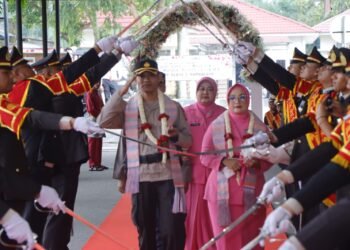 Rangkaian Acara Pisah Sambut Kapolres Kampar Berlangsung Khidmat dan Haru.