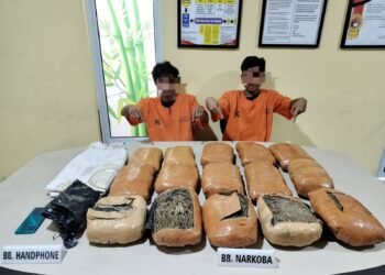 Jaringan Narkoba Antar Provinsi Terbongkar, Polisi Amankan 15 Kg Ganja! Dua Tersangka Terancam 20 Tahun Penjara!