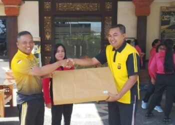 Semangat Baru Usai Hari Raya, Polsek Dentim Gelar Halal Bihalal dan Olahraga Bersama