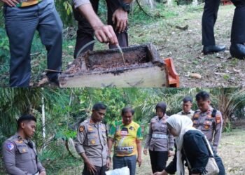Kapolres Kampar Patroli Jelajah Desa,  Jalin Sinergi dengan Petani Lebah di Hutan Kemasyarakatan Alam Mahligai