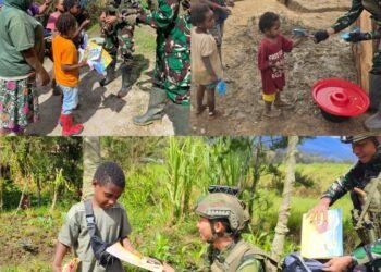TNI Menyapa Bumi Gome: Dari Peluru ke Pensil, Dari Jaga ke Asa