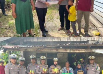 Satlantas Polres Kampar Tebar Kebaikan di Jum’at Berbagi, Wujudkan Polri yang Humanis di “Kampar Bumi Serambi Mekkah”
