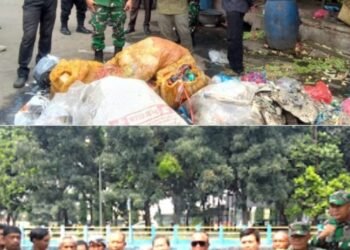 Brigjen TNI Dany Rakca Danpuslatpur Kodiklat TNI AD, Menetralisir Bakteri Limbah di Pasar Kota Bandung