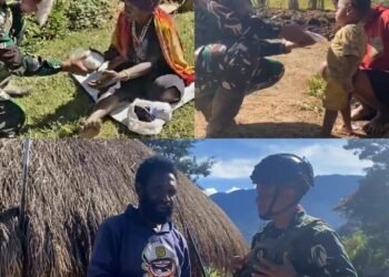 Dinginnya Pegunungan Papua Lumer oleh Kepedulian Satgas TNI di Hari Kebangkitan Nasional