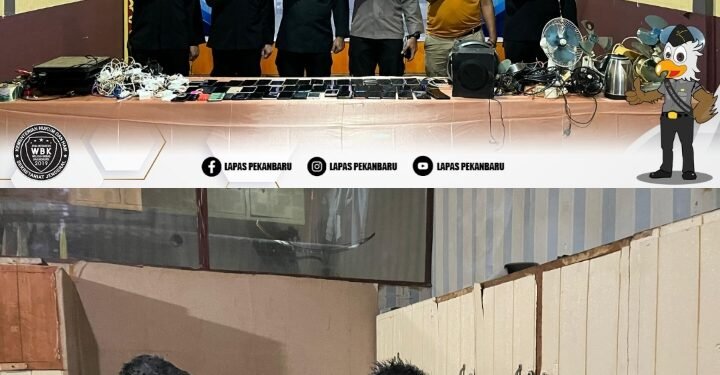 Tidak Tanggung-Tanggung, Lapas Pekanbaru Gandeng 570 Personel APH Gelar Razia Gabungan Wujudkan Zero Tolerance Terhadap Narkoba dan Handphone