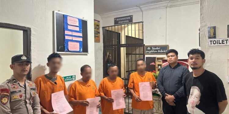 Kisruh Persoalan Lahan Sengkang Desa Tinjul, Polres Lingga Tetapkan 4 Orang Terduga Sebagai Tersangka.