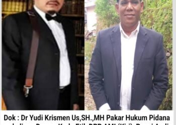Sesalkan Kinerja Polsek Lembang Jaya dan Polres Solok Arosuka, Dr Yudi Krismen Pakar Hukum Pidana dan Ketua Pemuda Koto Laweh Angkat Bicara