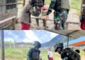 Di Tepi Kabut Pegunungan Mayuberi, Satgas TNI Ajarkan Tangan Kecil Itu Belajar Hidup Sehat