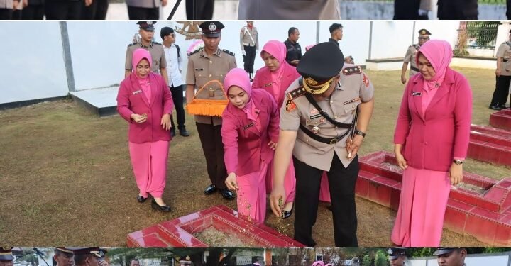 Kapolres Lingga Pimpin Upacara Ziarah dan Tabur Bunga Warisi Semangat Juang dalam Peringatan Hari Bhayangkara ke-79