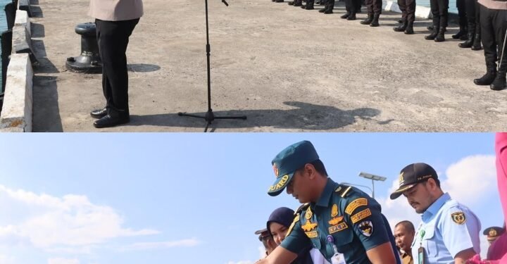 Polres Lingga Gelar Upacara Tabur Bunga Di Laut Untuk Mengenang Jasa Pahlawan, Sambut Hut Bhayangkara Ke-79