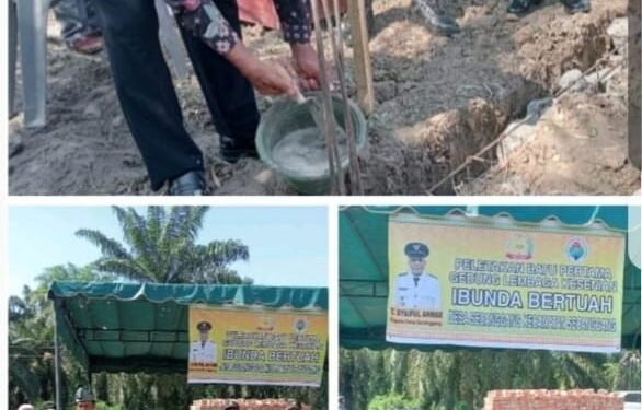 Sekcam Kecamatan Secanggang Hadiri Acara Peletakan Batu Pertama Pembangunan Gedung Lembaga Kesenian Ibunda Bertuah