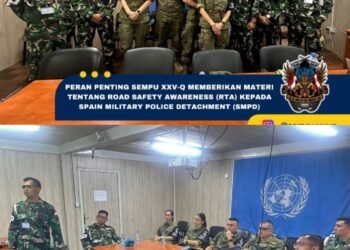Peran Penting Sempu XXV-Q Berikan Materi Tentang Road Safety Awereness (RTA) Kepada Spain Military Police Detachment (SMPD)