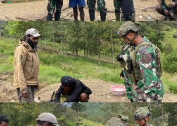 Satgas TNI Safari Honai di Kampung Amungi: Wujud Cinta dan Kepedulian TNI Untuk Rakyat Papua
