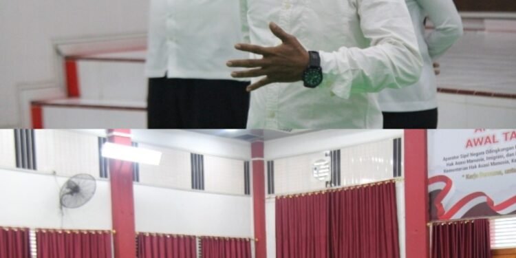 Apel Pagi Pegawai Lapas Pekanbaru, Pemimpin Apel Pimpin Doa Bersama Keselamatan Buat Negeri