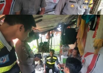 Cepat Tanggap Polsek Lembursitu Dan Disdokpol Polres Kota Sukabumi Tangani Warga Sakit Katarak Akut Dan Tinggal Sebatang Kara Digubuk Reyot