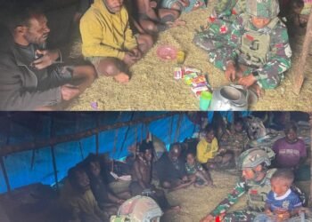 Hangatnya Kopi, Eratnya Hati: Satgas Yonif 700/WYC Hadir di Tengah Warga Eronggobak