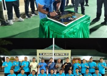 Kumdam XII/Tpr Resmikan Lapangan Basket Tri In On di Kubu Raya, Dorong Pembinaan Atlet Muda