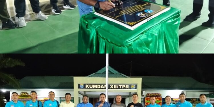 Kumdam XII/Tpr Resmikan Lapangan Basket Tri In On di Kubu Raya, Dorong Pembinaan Atlet Muda