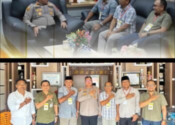 Kapolres Nagan Raya Jalin Silaturahmi dengan Komisioner KIP Nagan Raya