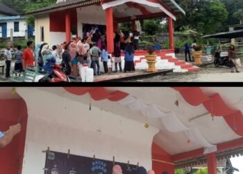 Kurang dari 30 Menit, 150 Paket Sembako Murah Ludes Terjual di Bazar Kecamatan Selayar HUT ke-15 Perumda Tirta Lingga