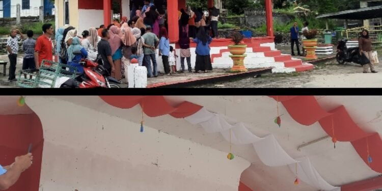 Kurang dari 30 Menit, 150 Paket Sembako Murah Ludes Terjual di Bazar Kecamatan Selayar HUT ke-15 Perumda Tirta Lingga