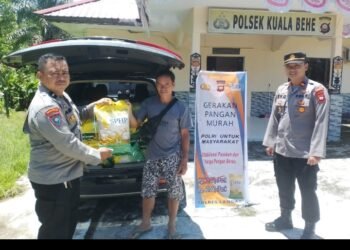 Polsek Kuala Behe Kembali Gelar Pasar Pangan Murah, Bantu Warga Penuhi Kebutuhan Pokok