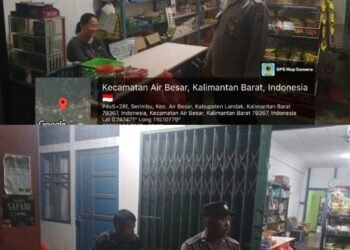 Lewat Patroli Malam, Polsek Air Besar Ajak Warga Bersatu Cegah Kriminalitas
