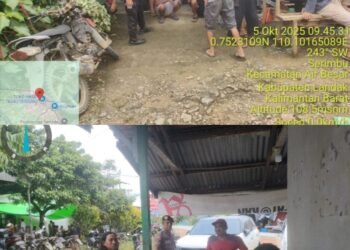 Di Bawah Terik Matahari, Polisi Tetap Setia Menjaga Keamanan Warga Air Besar
