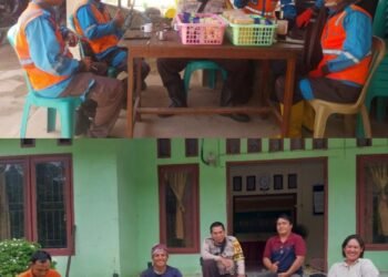 Wujud Kepedulian Polri, Bhabinkamtibmas Polsek Sebangki Sambangi Warga dan Petugas PLN