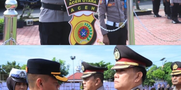 Polres Aceh Utara Gelar Sertijab, Kapolres Ajak Pejabat Baru Tingkatkan Profesionalisme