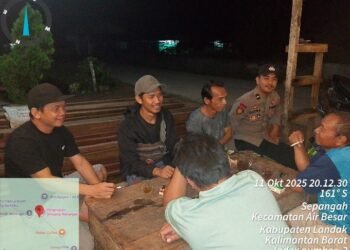 Patroli Malam Polsek Air Besar: Wujud Kepedulian Polisi Jaga Kamtibmas dan Kedekatan dengan Warga