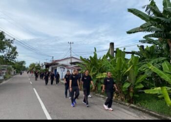 Jaga Kebugaran dan Kekompakan, Lapas Bengkalis Gelar Jalan Santai Bersama Pegawai