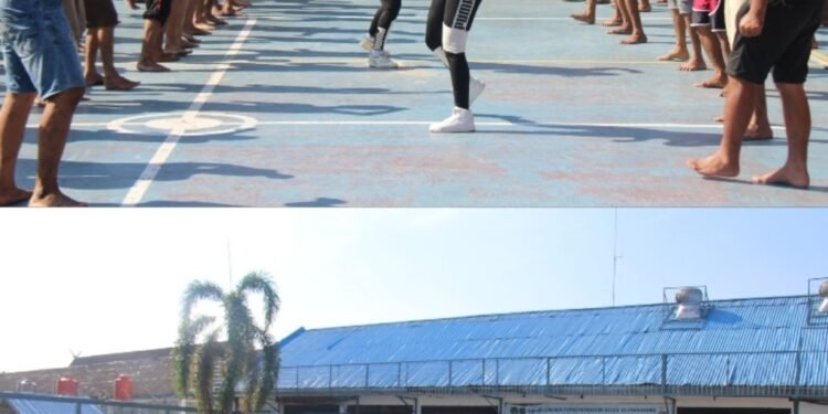 Wujudkan Pembinaan yang Sehat, Lapas Kelas IIA Pekanbaru Laksanakan Senam Rutin Bagi WBP