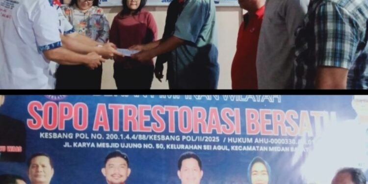 Penyerahan SK Mandat Sopo ATRestorasi Bersatu Untuk PAC Medan Petisah, Wujudkan Semangat Perjuangan